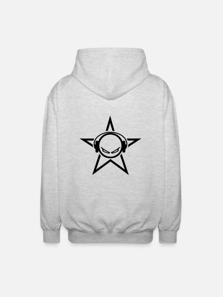 dj - Unisex Hooded Jacket - light heather grey