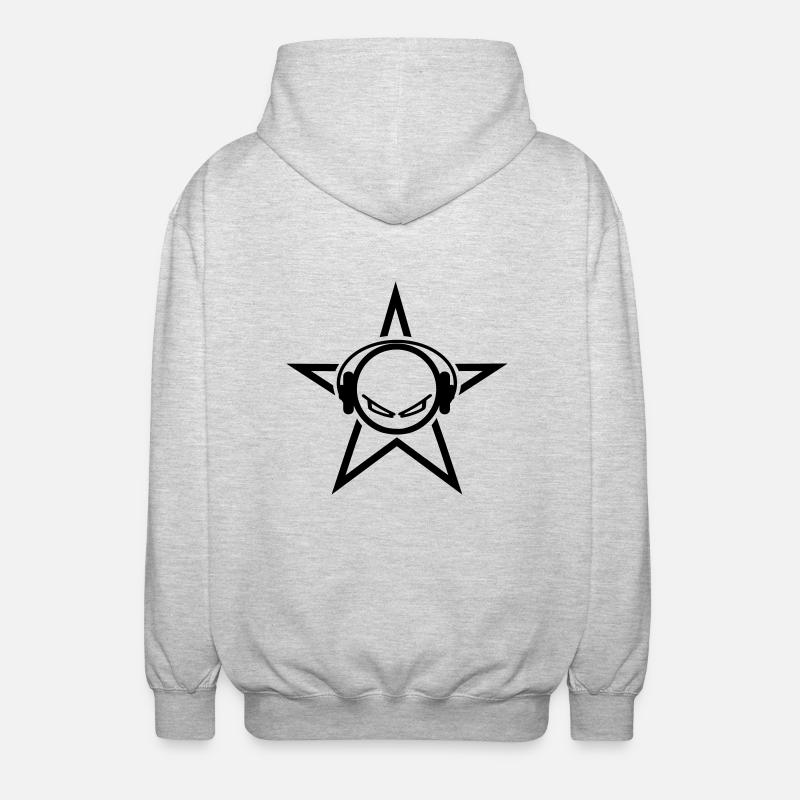 discjockey - Unisex Kapuzenjacke - Hellgrau meliert