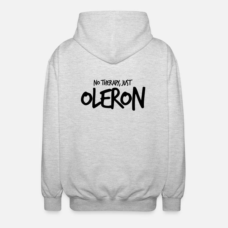 No Therapy Just Oléron - Veste à capuche unisexe - gris clair chiné