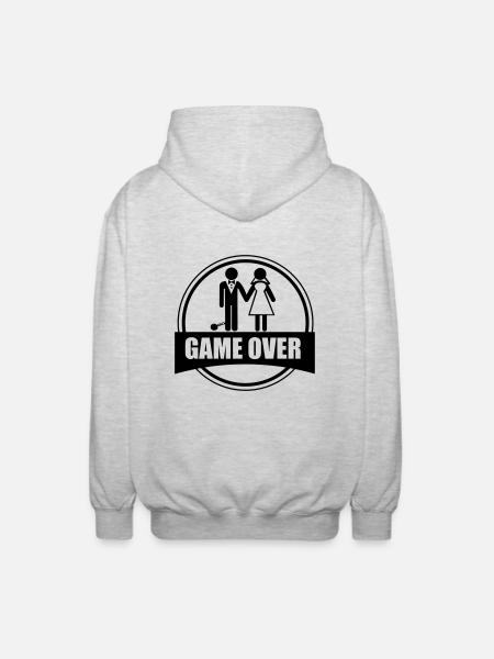 game over - 1 - Veste à capuche unisexe - gris clair chiné