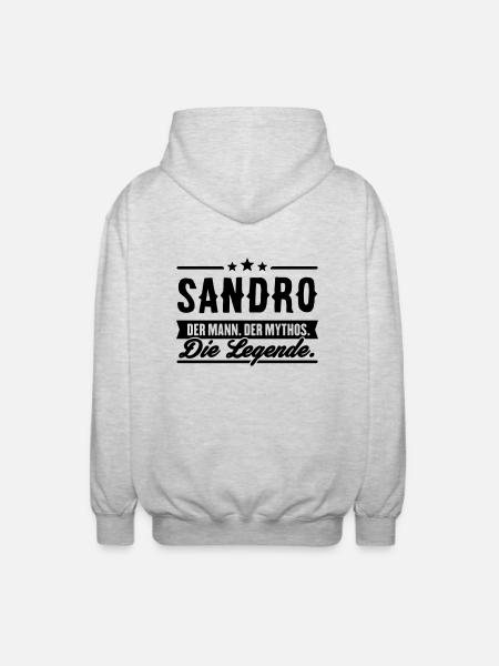 Man Myth Legend Sandro - Veste à capuche unisexe - gris clair chiné
