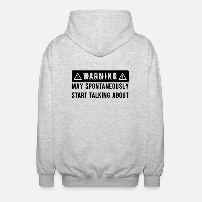 warning - Unisex Kapuzenjacke - Hellgrau meliert