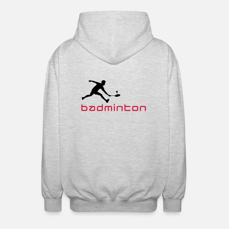 badminton_022011_v_2c - Unisex Kapuzenjacke - Hellgrau meliert