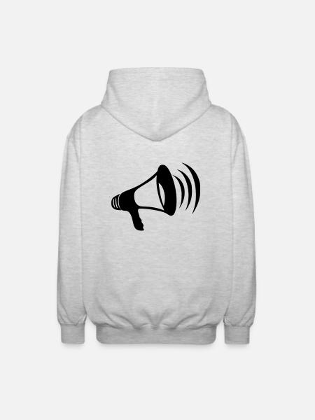megaphone - Unisex Hooded Jacket - light heather grey