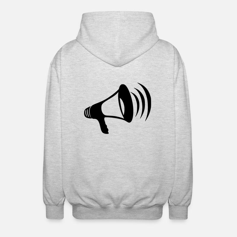 megaphone - Unisex Hooded Jacket - light heather grey