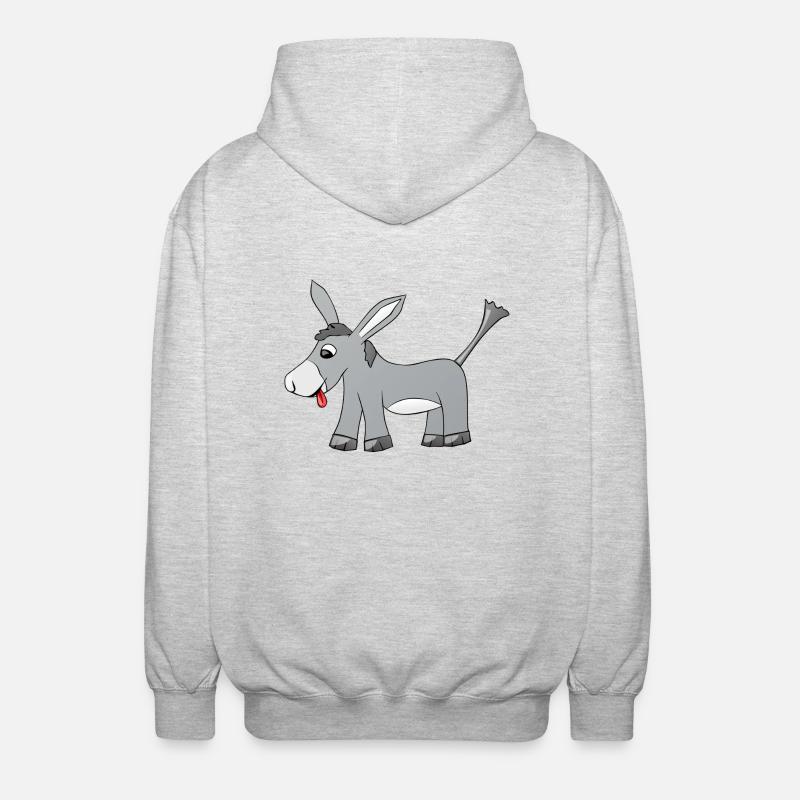 baudet - Veste à capuche unisexe - gris clair chiné