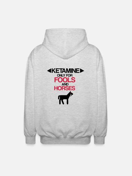 KETAMINE - Unisex Hooded Jacket - light heather grey