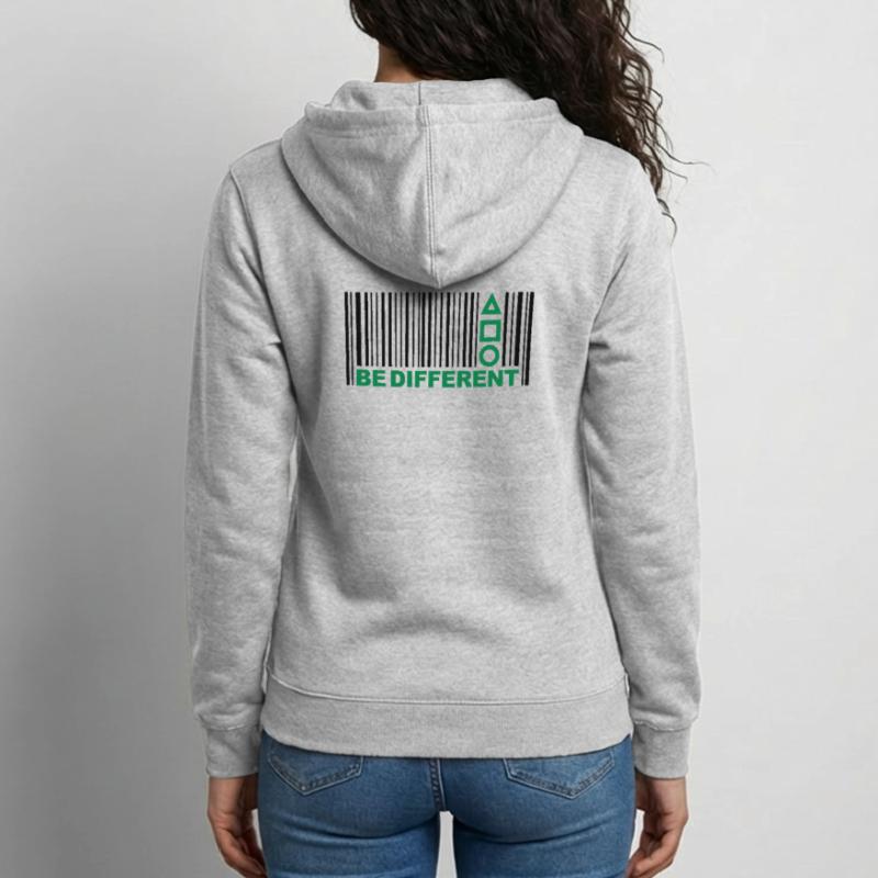 Be Different - Barcode - Symbols - Bar code Unisex Hooded Jacket