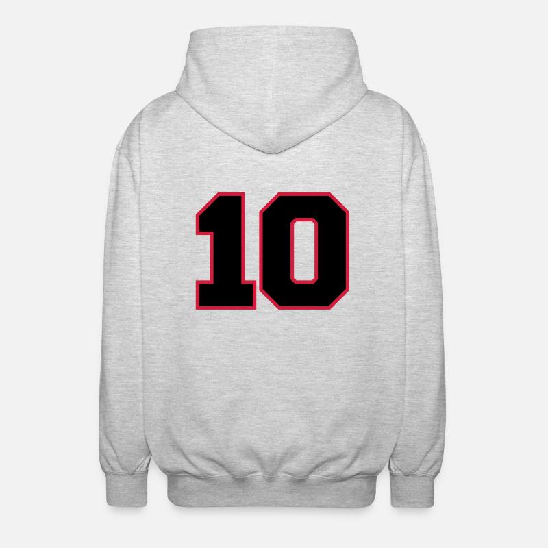 2cnumber10 - Unisex Kapuzenjacke - Hellgrau meliert