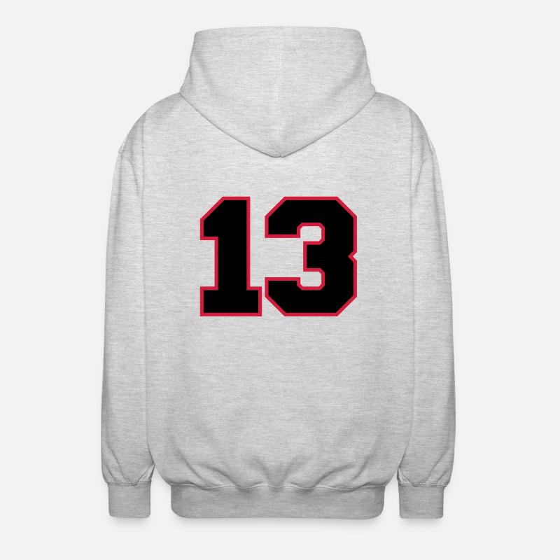 number13 - Unisex Hooded Jacket - light heather grey