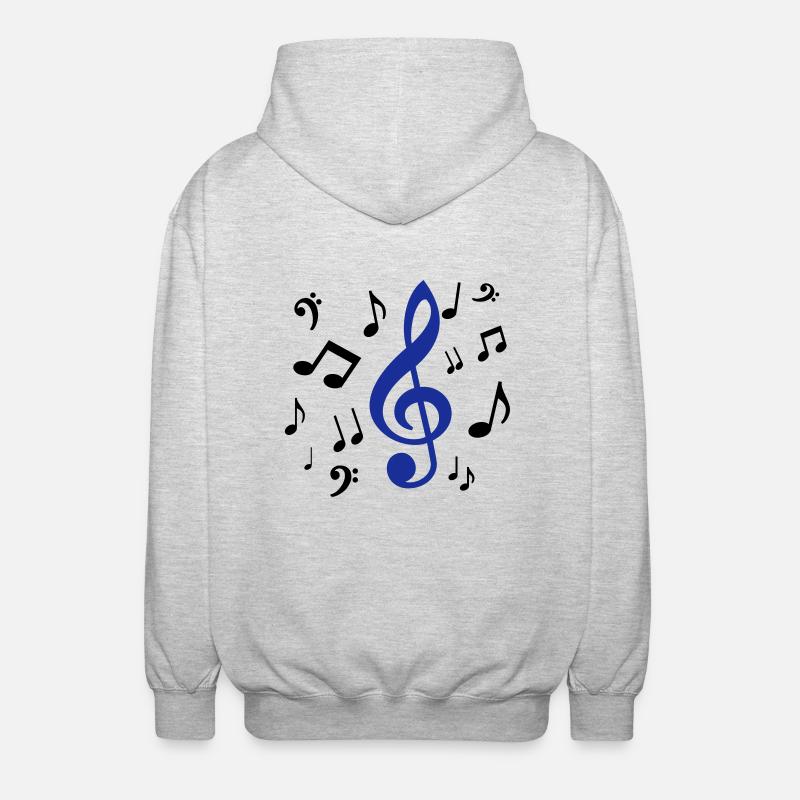 notes - Veste à capuche unisexe - gris clair chiné