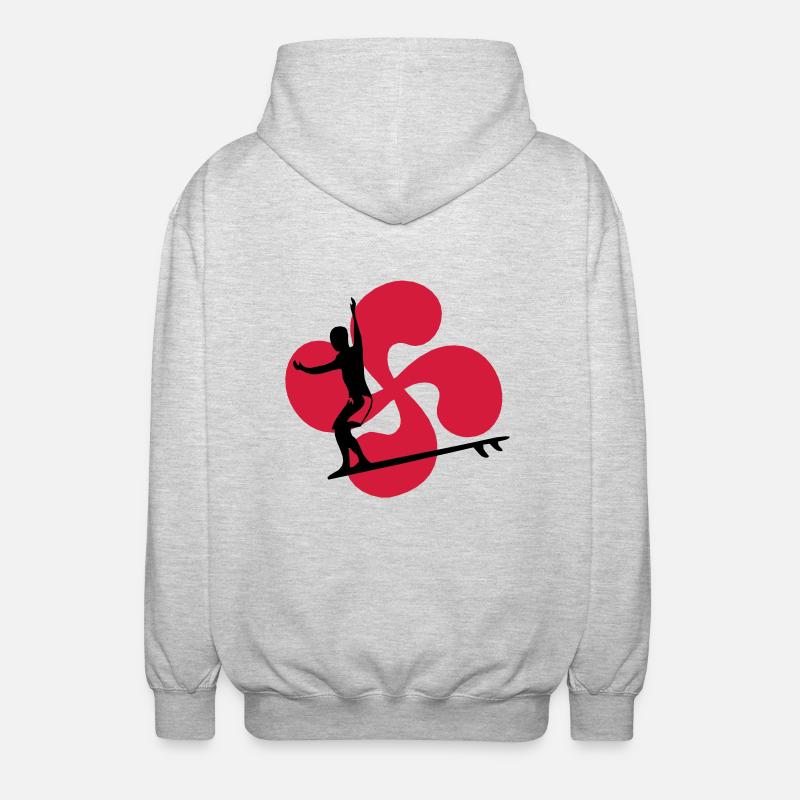 Baskische Surf - Unisex Kapuzenjacke - Hellgrau meliert