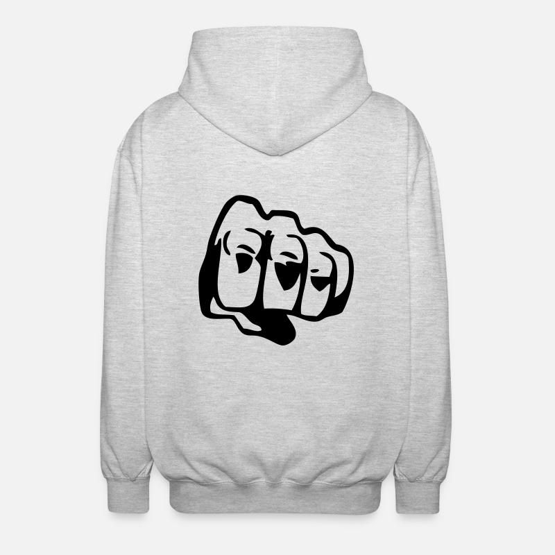 fist - Veste à capuche unisexe - gris clair chiné