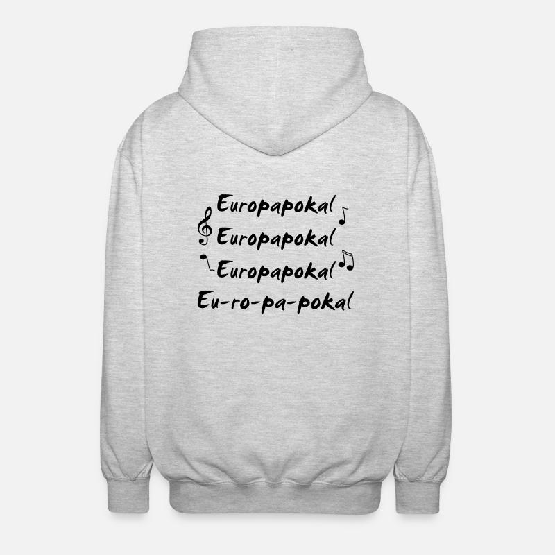 Europapokal einfarbig - Unisex Kapuzenjacke - Hellgrau meliert