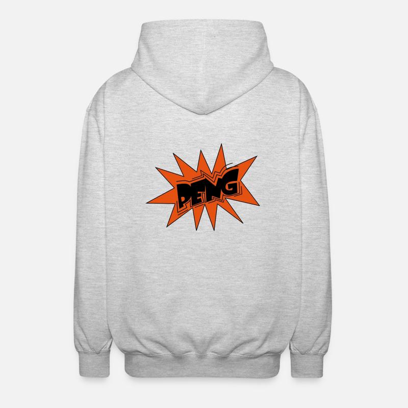 peng - Unisex Kapuzenjacke - Hellgrau meliert