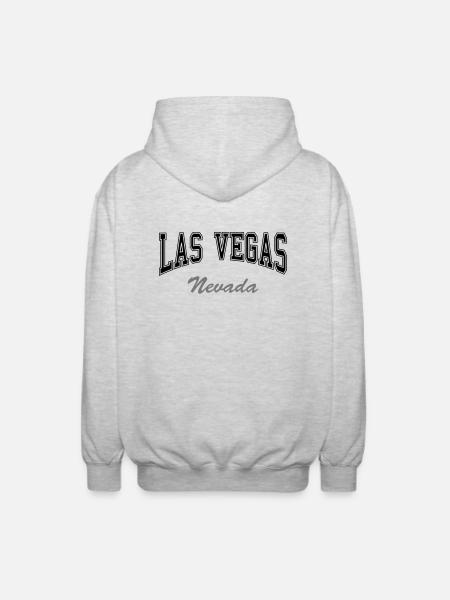 las_vegas_nevada - Unisex Kapuzenjacke - Hellgrau meliert