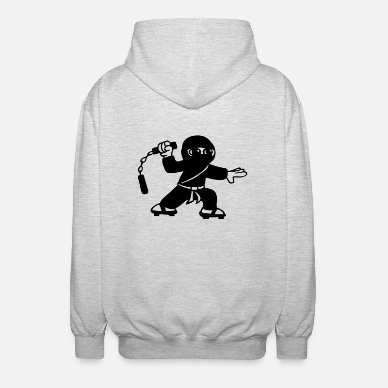 ninja - Unisex Kapuzenjacke - Hellgrau meliert