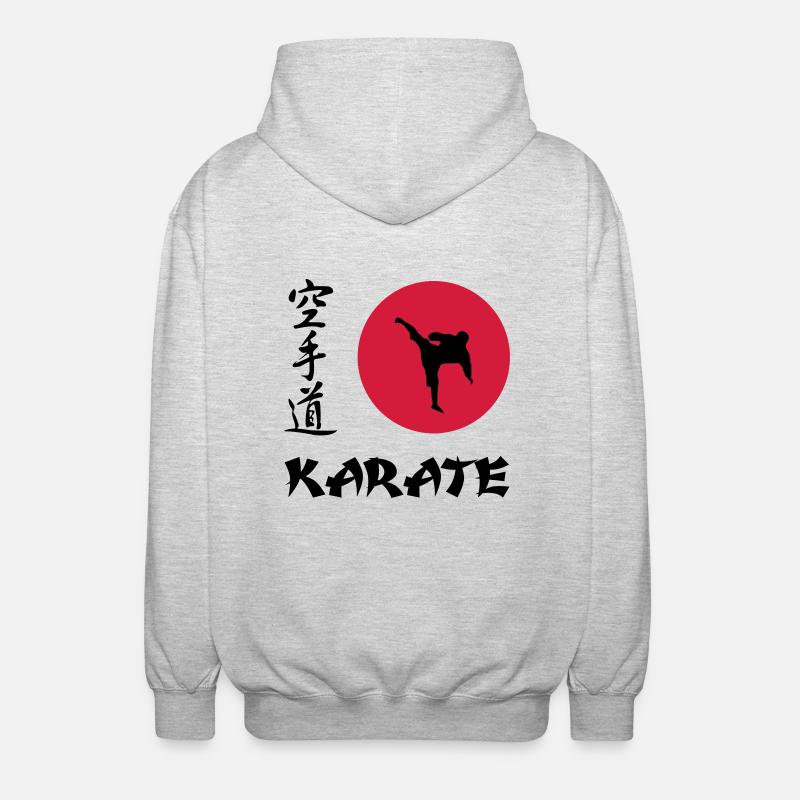 Karate - Unisex Kapuzenjacke - Hellgrau meliert