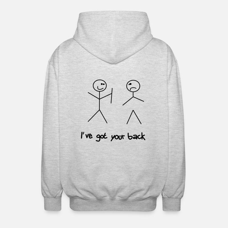 Got your back - Unisex Kapuzenjacke - Hellgrau meliert