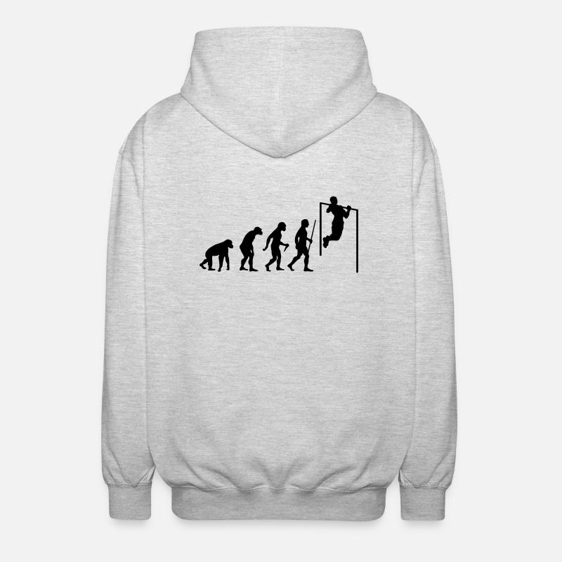 Evolution Pull Up - Unisex Kapuzenjacke - Hellgrau meliert