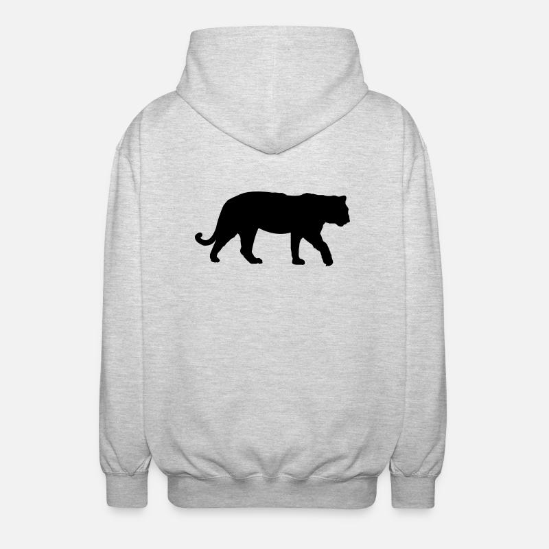 tiger - Unisex Kapuzenjacke - Hellgrau meliert