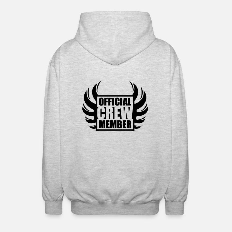 Official Crew Member Design - Unisex Hooded Jacket - light heather grey