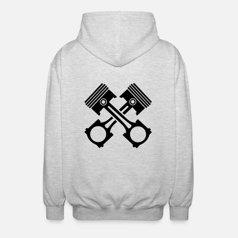 Piston - Veste à capuche unisexe - gris clair chiné