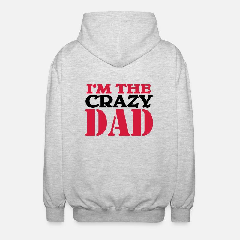 I'm the crazy dad - Unisex Hooded Jacket - light heather grey