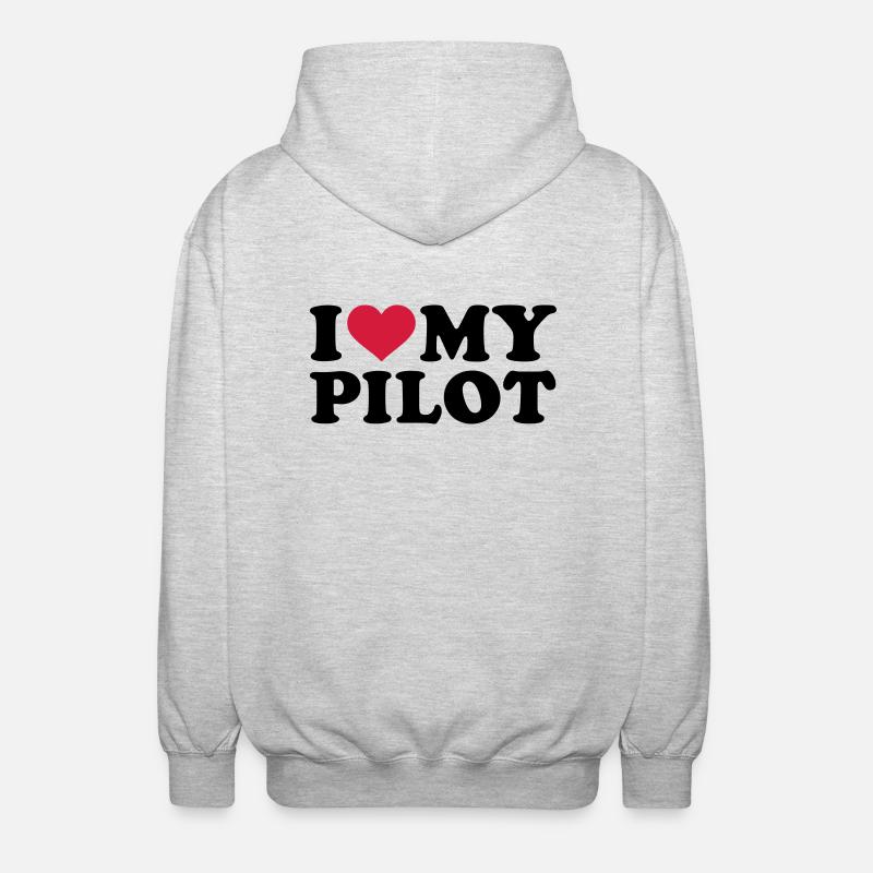 Pilot - Unisex Kapuzenjacke - Hellgrau meliert
