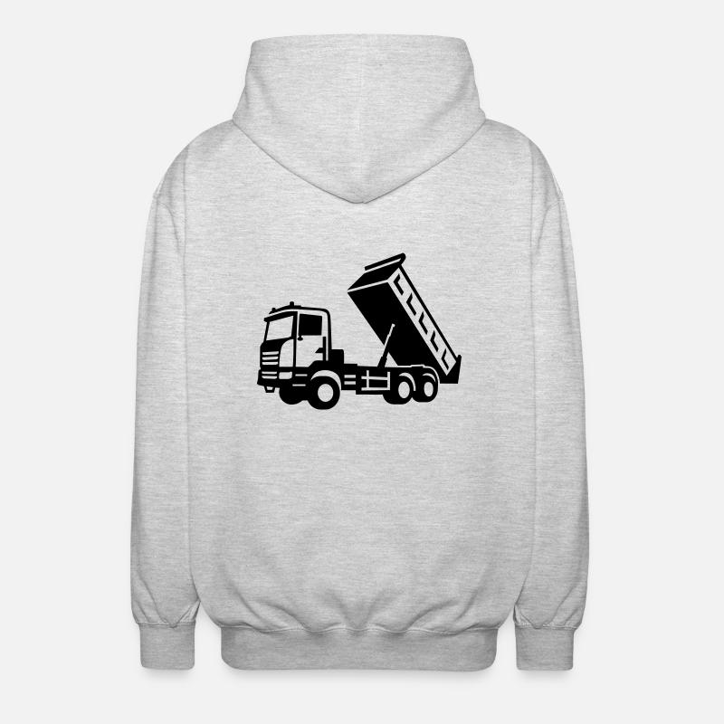 LKW - Unisex Kapuzenjacke - Hellgrau meliert