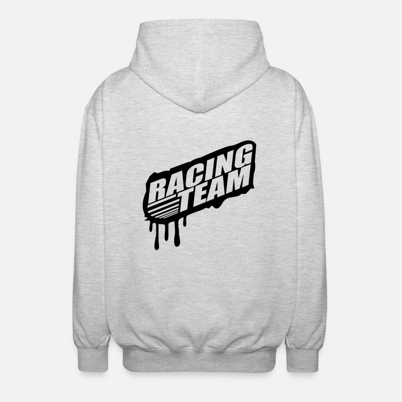 Racing Team Graffiti Stamp - Unisex Kapuzenjacke - Hellgrau meliert