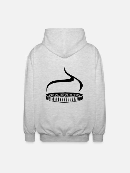 tarte - Veste à capuche unisexe - gris clair chiné