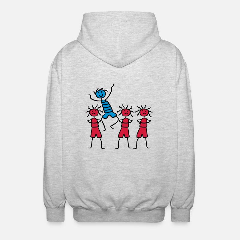 Be Different Happy Funny Boy - Unisex Hooded Jacket - light heather grey