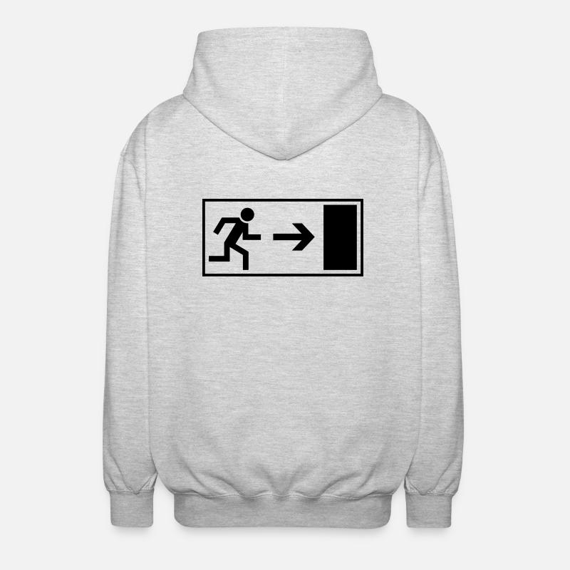 exit_f1 - Unisex Kapuzenjacke - Hellgrau meliert