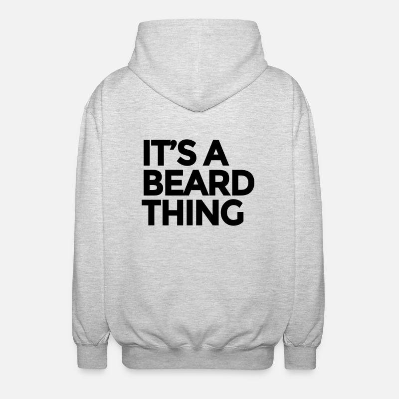 It's a Beard Thing - Unisex Kapuzenjacke - Hellgrau meliert
