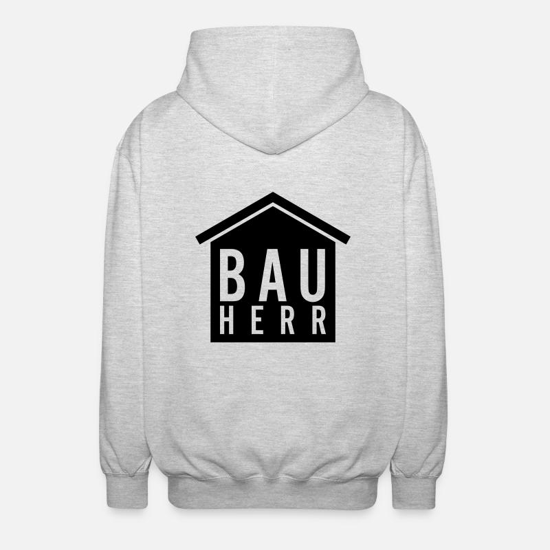Bauherr - Unisex Kapuzenjacke - Hellgrau meliert