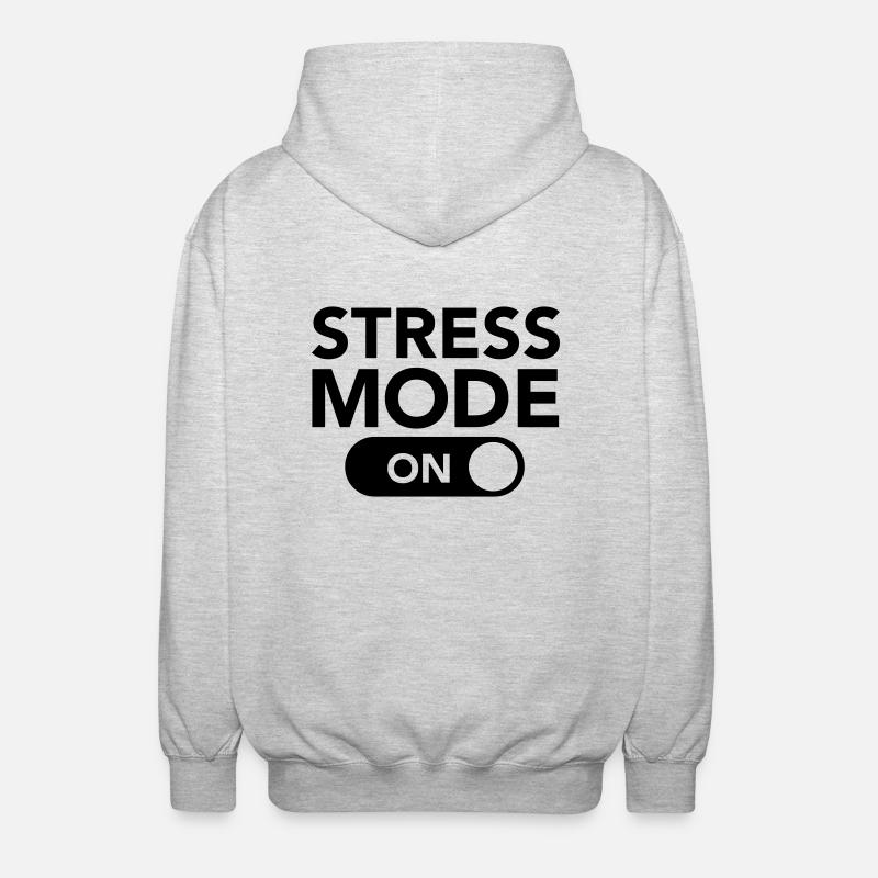 Stress Mode (On) - Unisex Hooded Jacket - light heather grey