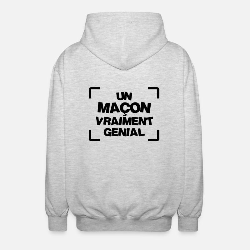 Maçon / Maçonnerie / Maconnerie / Macon - Veste à capuche unisexe - gris clair chiné