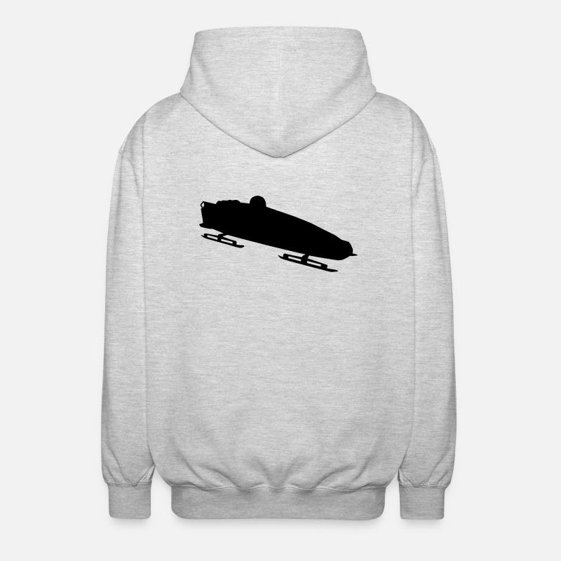 Bobfahrer - Unisex Kapuzenjacke - Hellgrau meliert