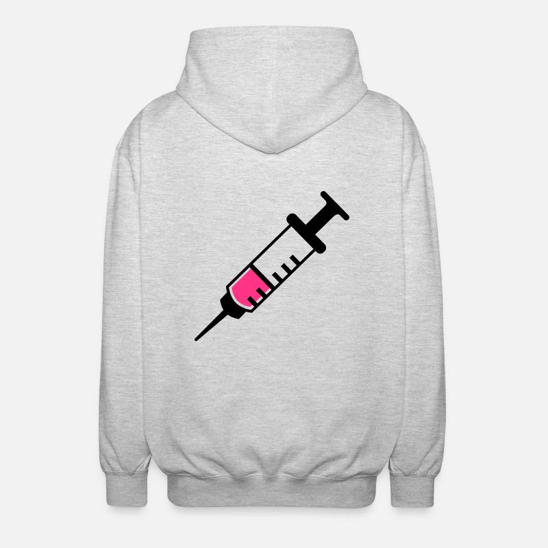 Spritze - Unisex Kapuzenjacke - Hellgrau meliert