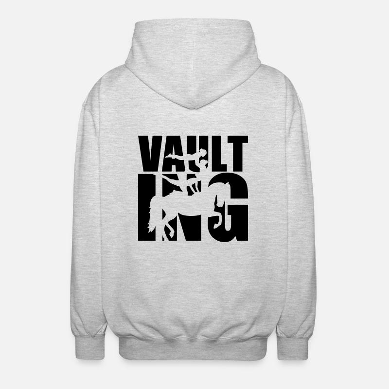 Voltigieren - Unisex Kapuzenjacke - Hellgrau meliert
