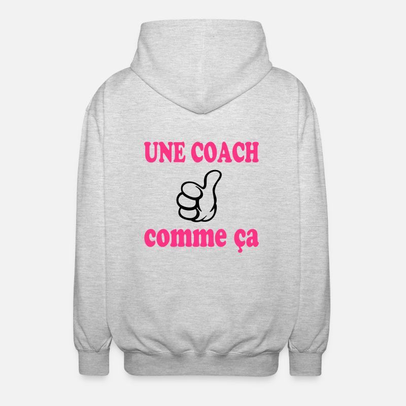 Une coach comme ça - Veste à capuche unisexe - gris clair chiné