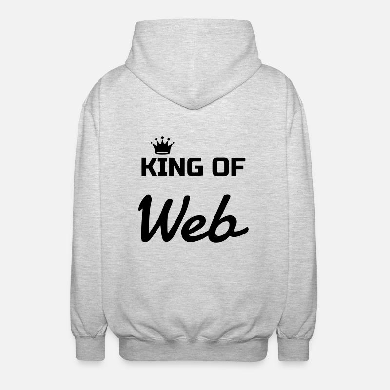 Webmaster Internet Web Geek Website - Veste à capuche unisexe - gris clair chiné