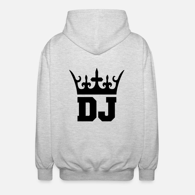dj_king_001 - Veste à capuche unisexe - gris clair chiné