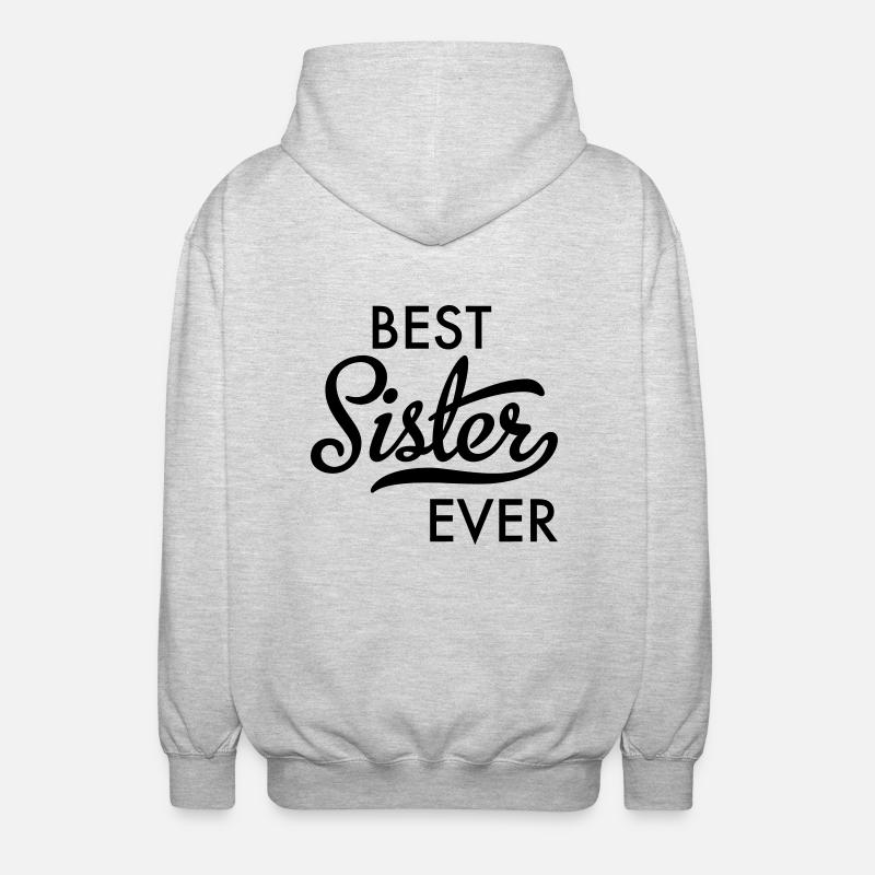 Beste Schwester - Unisex Kapuzenjacke - Hellgrau meliert