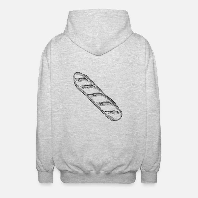 Conception de baguette - Veste à capuche unisexe - gris clair chiné