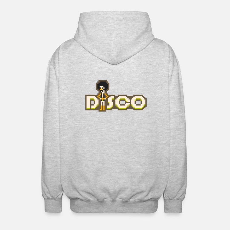8bit disco - Unisex Kapuzenjacke - Hellgrau meliert