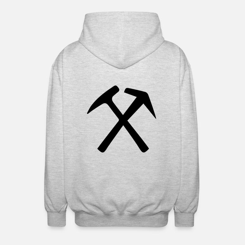 Couvreur - Veste à capuche unisexe - gris clair chiné