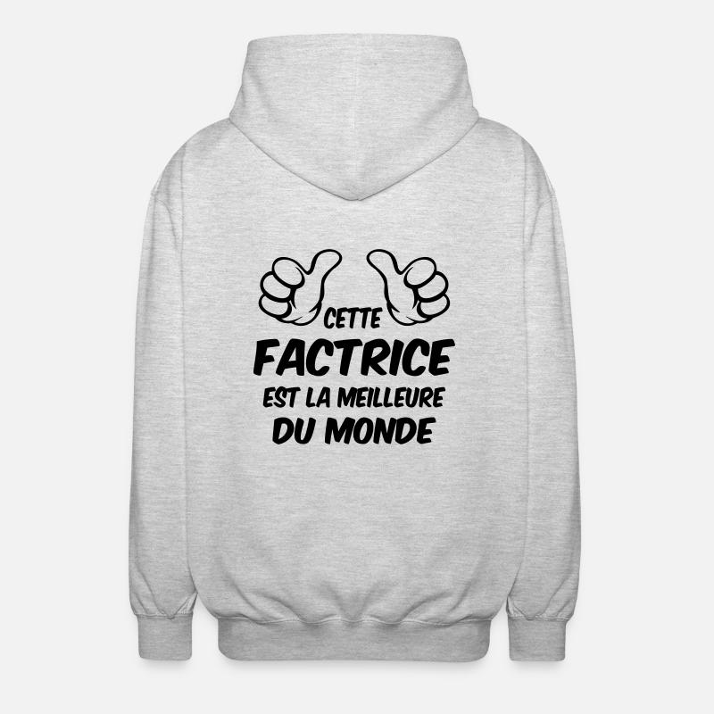 MEILLEURE FACTRICE - Veste à capuche unisexe - gris clair chiné