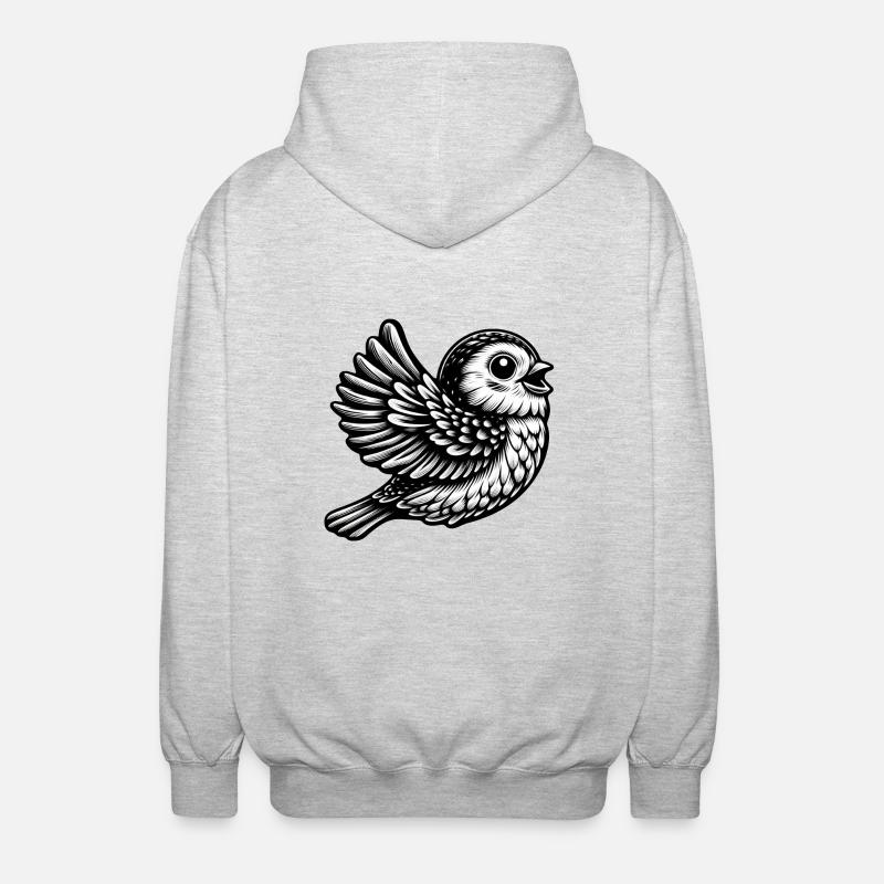 Moineau de la liberté majestueux - Veste à capuche unisexe - gris clair chiné